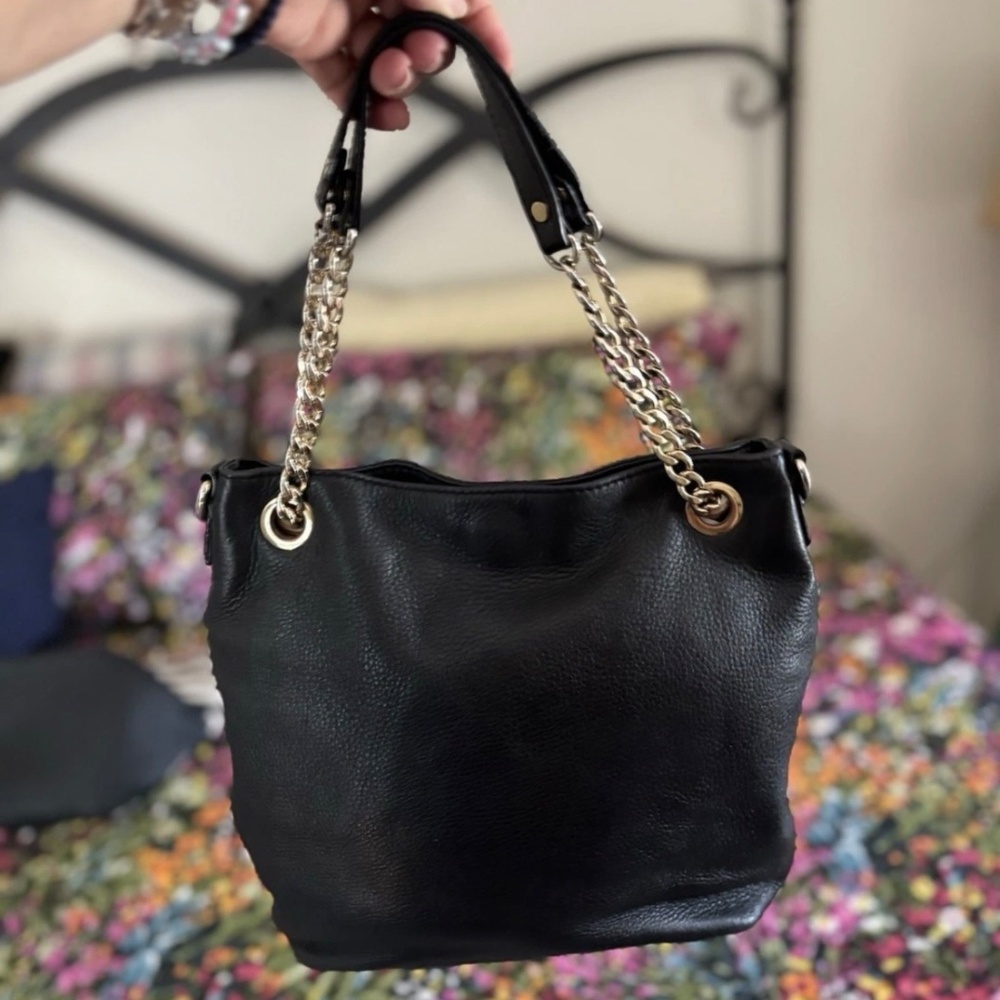 Michael Kors Black Leather Purse Handbag